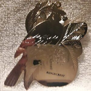 Gloria Duchin Ornament- Ridgecrest, Brass Bird Ornament, 1993 no box